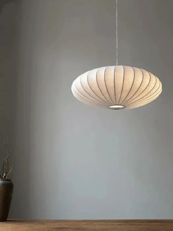 Luxe Zijden Hanglamp met Kristallen Kroon-light decor-De Bazelaar