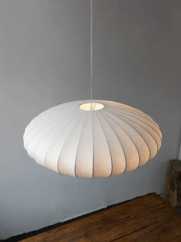 Luxe Zijden Hanglamp met Kristallen Kroon-light decor-De Bazelaar