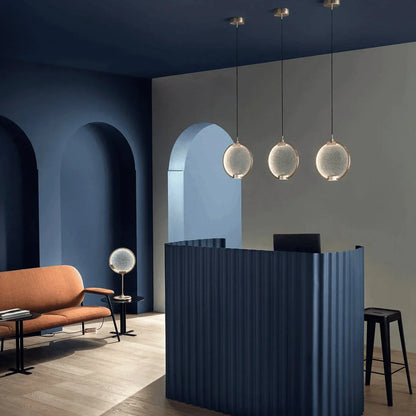 Horo Hanglamp – Elegant Messing & Getint Glas-light decor-De Bazelaar