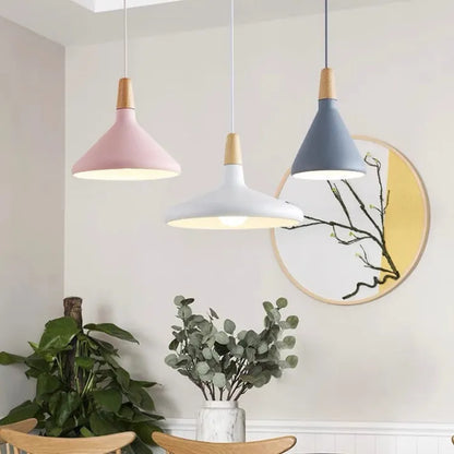 Conische Metalen Hanglamp Macaron - Minimalistisch en Stijlvol Description:-light decor-De Bazelaar