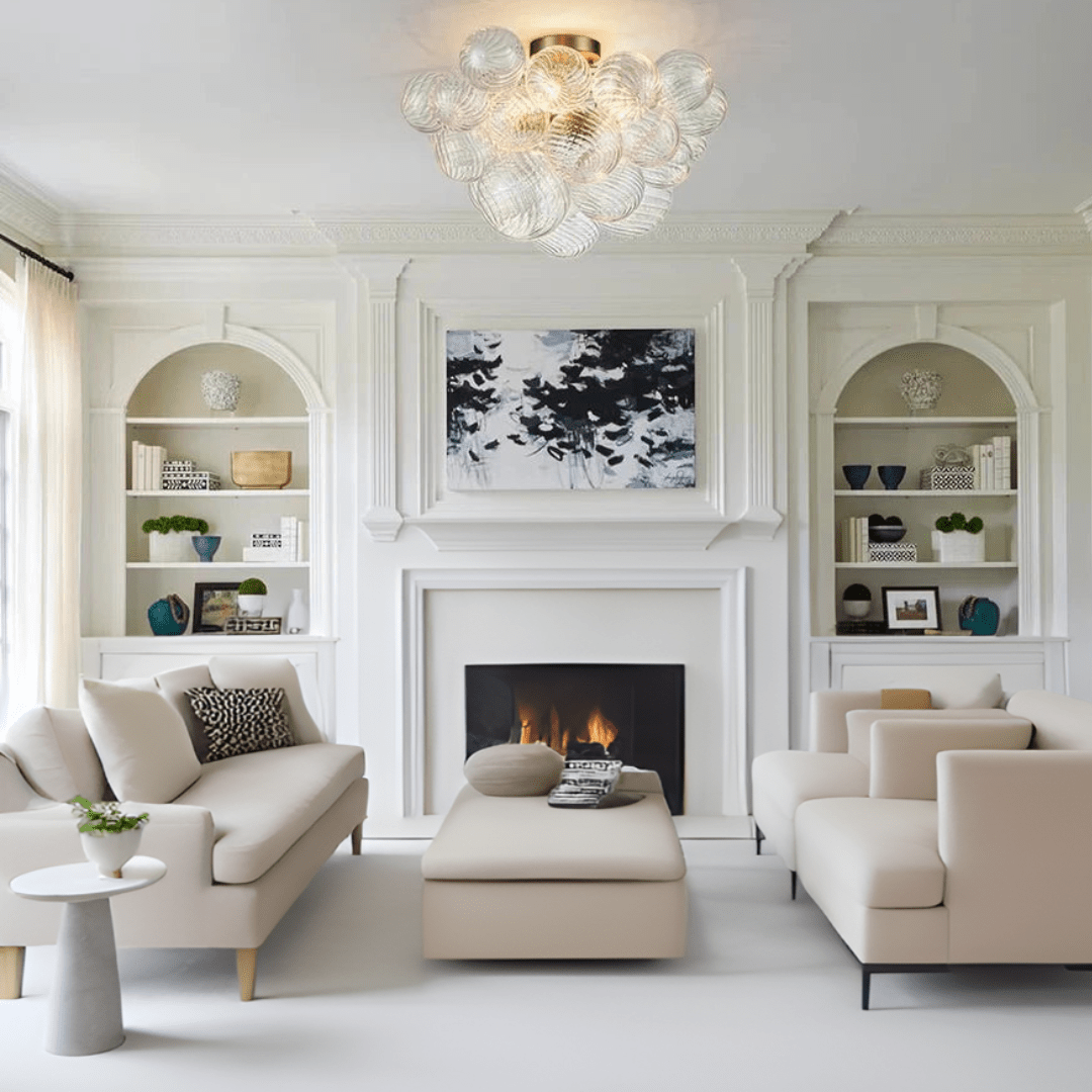 Cluster Ribbed Bubble Kroonluchter - Luxe en Stijlvol Design-light decor-De Bazelaar