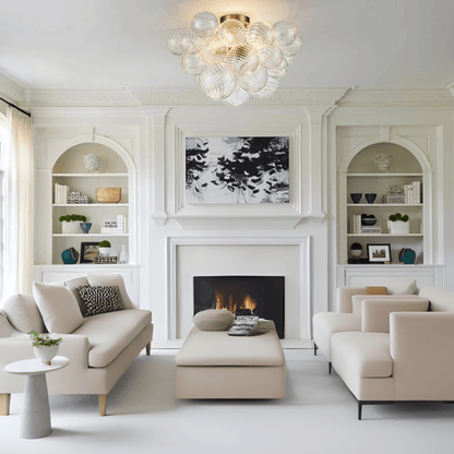 Cluster Ribbed Bubble Kroonluchter - Luxe en Stijlvol Design-light decor-De Bazelaar