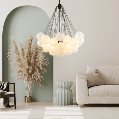 Scandinavische Hanglamp met Matte Glazen Bollen-light decor-De Bazelaar