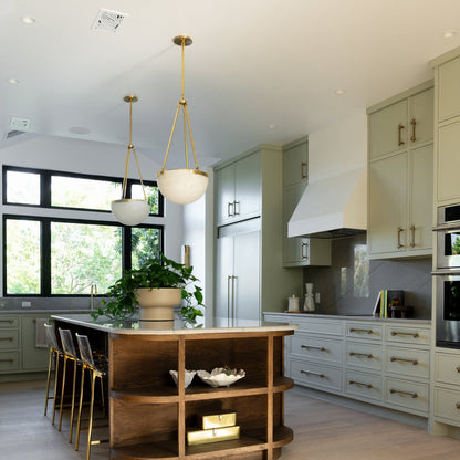 Luxe Albast Kroonluchter met Gouden Details-light decor-De Bazelaar