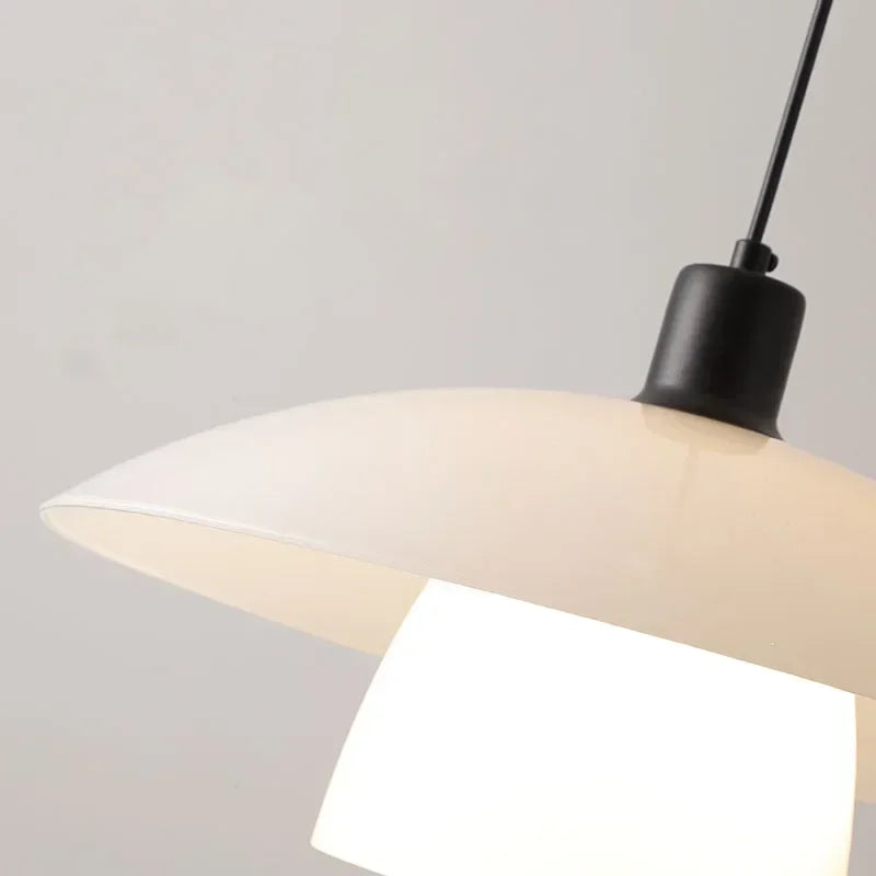 Moderne Japanse Hanglamp met Glazen Kap – Elegant en Minimalistisch-lamp-De Bazelaar