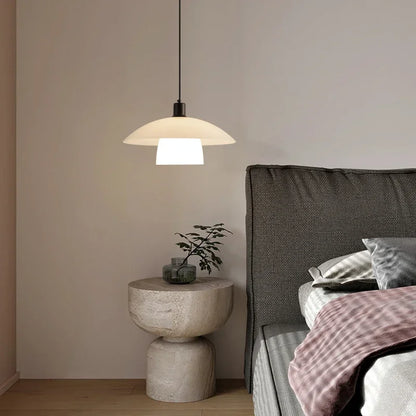 Moderne Japanse Hanglamp met Glazen Kap – Elegant en Minimalistisch-lamp-De Bazelaar