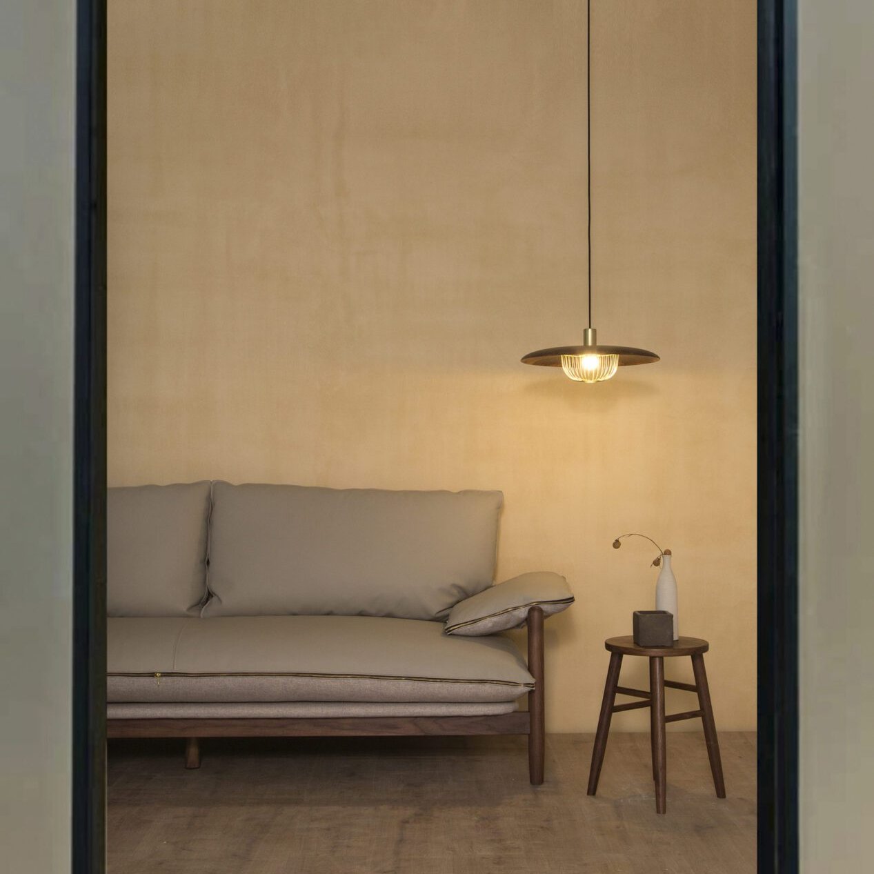 Kasa Nordic Houten Hanglamp met Metaal-light decor-De Bazelaar