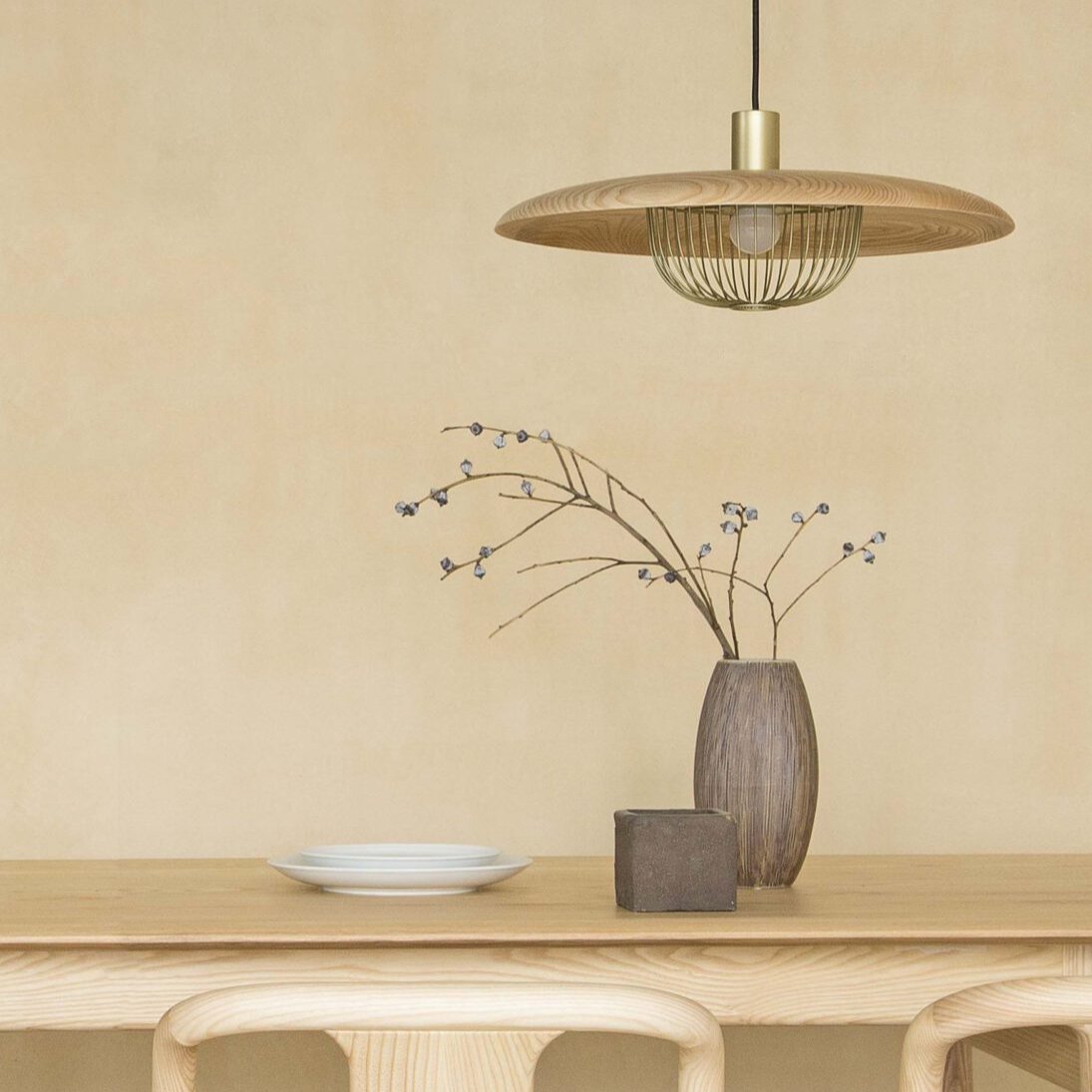 Kasa Nordic Houten Hanglamp met Metaal-light decor-De Bazelaar