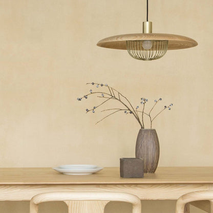 Kasa Nordic Houten Hanglamp met Metaal-light decor-De Bazelaar