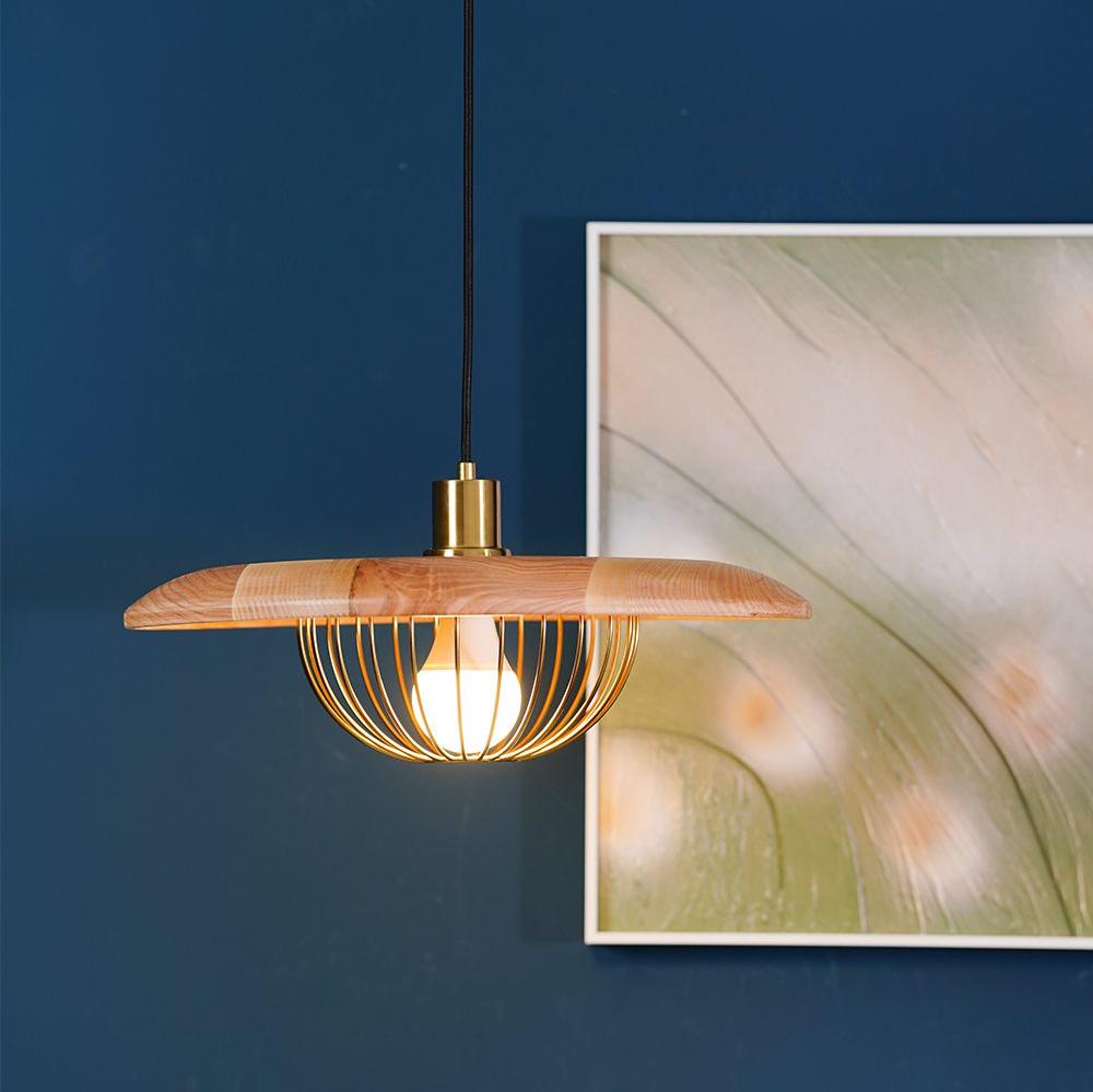 Kasa Nordic Houten Hanglamp met Metaal-light decor-De Bazelaar
