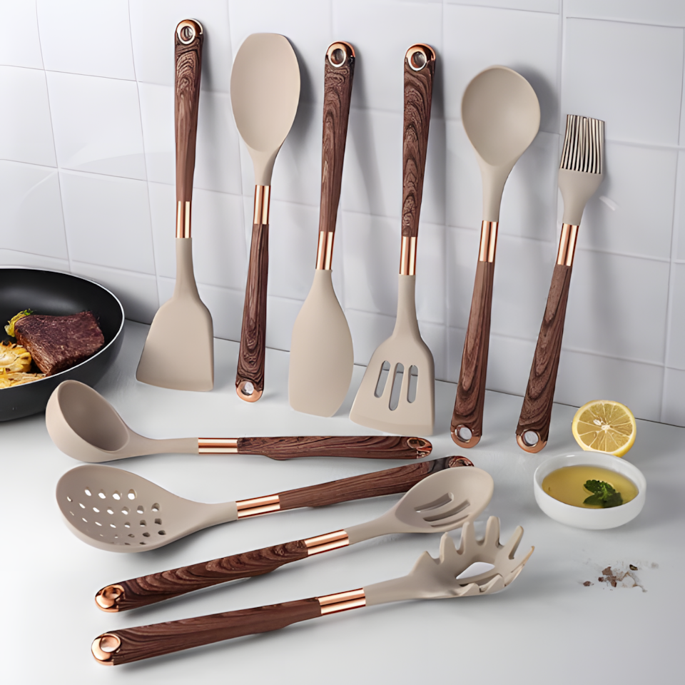 Hittebestendige Siliconen Keukenhulpmiddelen - BPA-vrij - Duurzaam en Veilig-Cooking Utensil Sets-De Bazelaar