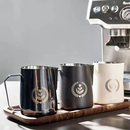 Latte Art Melkkan - Perfect voor Cappuccino & Koffie-Coffee & Tea-De Bazelaar