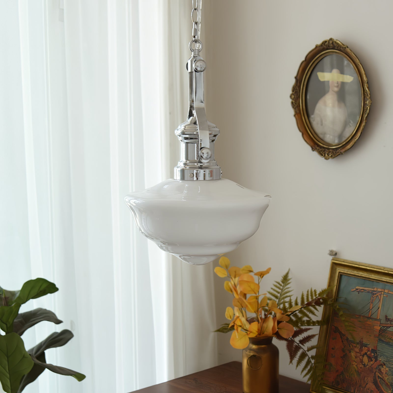 Klassieke School Hanglamp met LED – Tijdloos en Energiezuinig-lamp-De Bazelaar