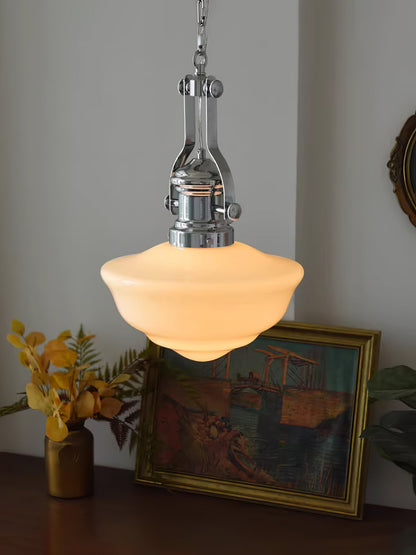 Klassieke School Hanglamp met LED – Tijdloos en Energiezuinig-lamp-De Bazelaar