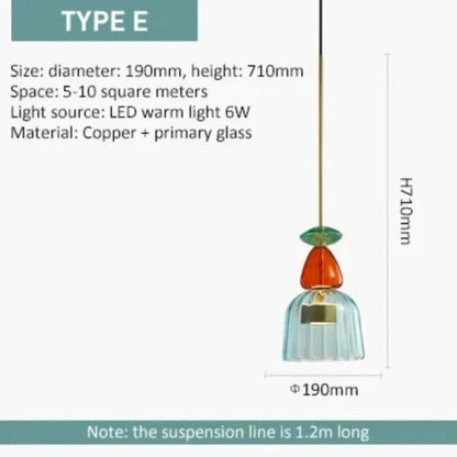 UrbanSimplicity - Hanglampen met Kleurrijk Glas