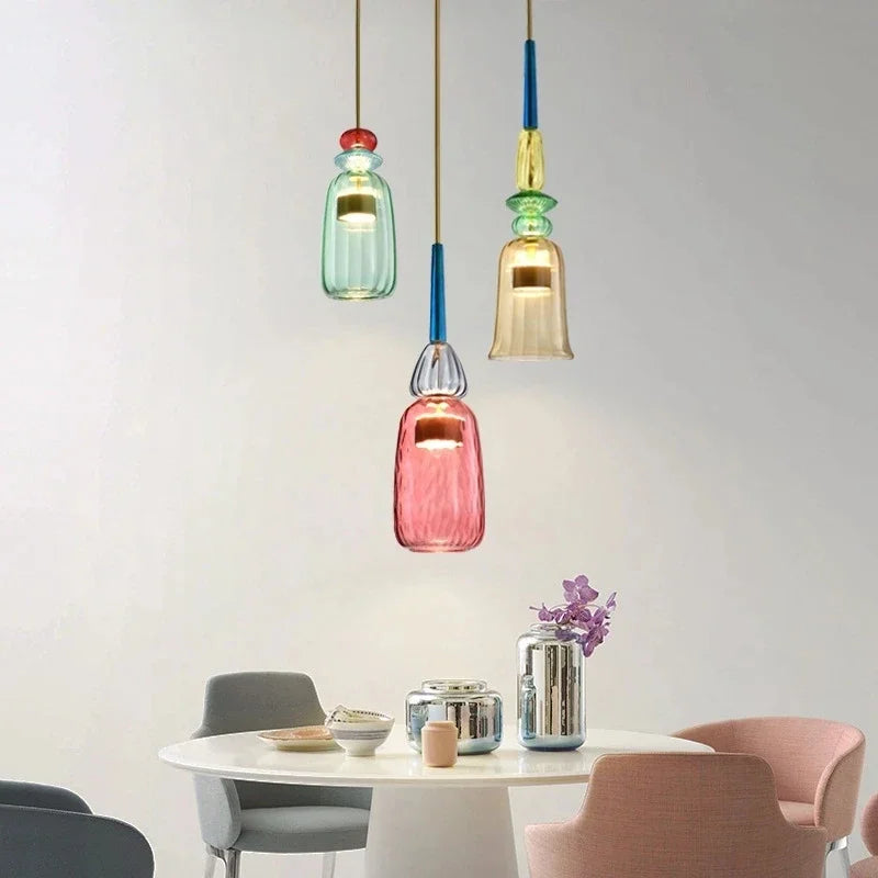Hanglamp met Gekleurd Glas – Modern en Stijlvol Design-lamp-De Bazelaar
