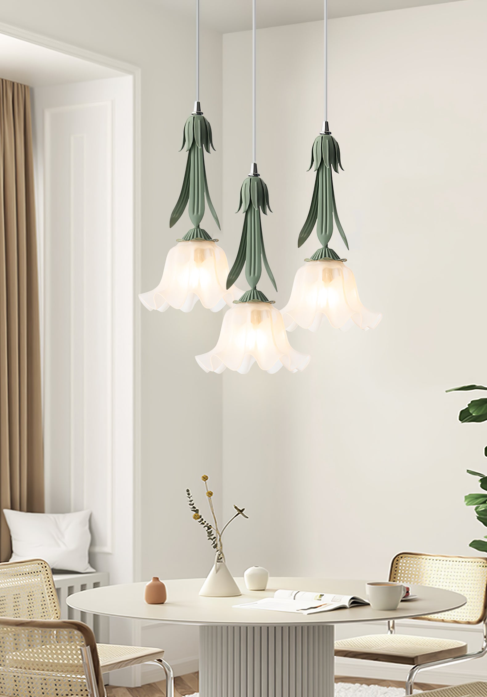 Hanglamp met Bloemenpatroon - LED en Elegant-light decor-De Bazelaar