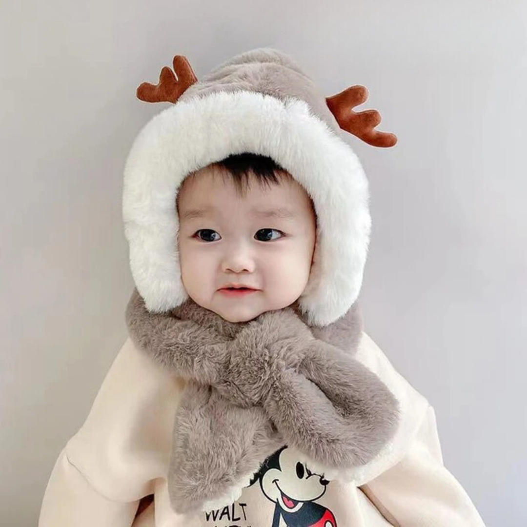 Mini Fashion Winter - Schattige Muts & Sjaal in Eén-Baby & Toddler Clothing-De Bazelaar