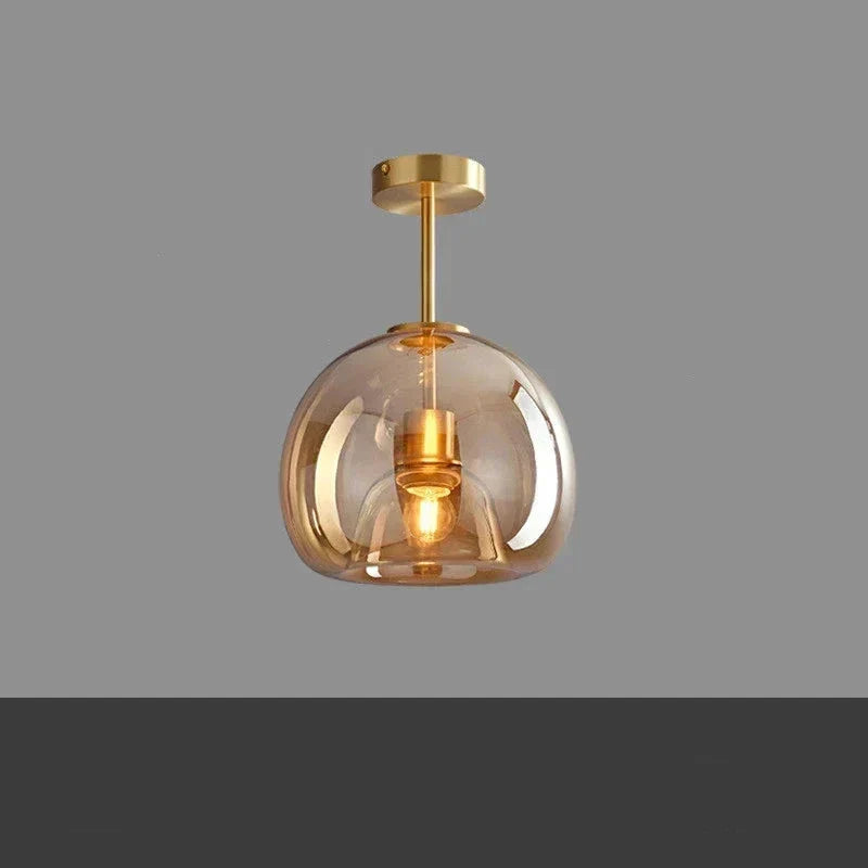 Compacte Glazen Plafondlamp voor Moderne Elegantie-lamp-De Bazelaar