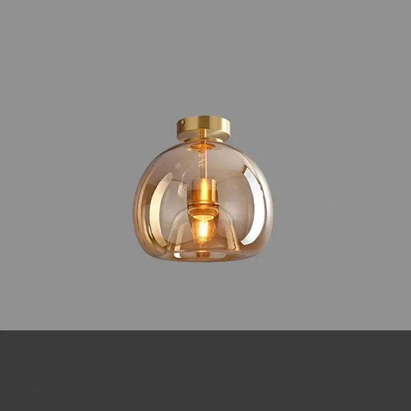 Compacte Glazen Plafondlamp voor Moderne Elegantie-lamp-De Bazelaar