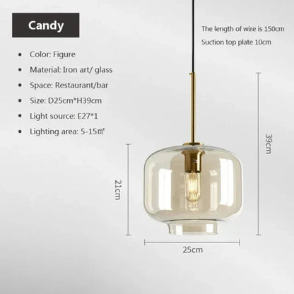 Elegante NordicGlas Hanglamp voor Modern Interieur-light decor-De Bazelaar
