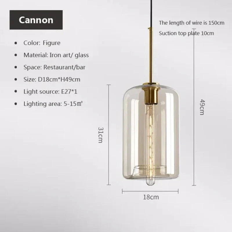 Elegante NordicGlas Hanglamp voor Modern Interieur-light decor-De Bazelaar