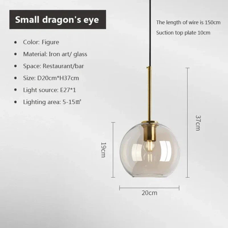 Elegante NordicGlas Hanglamp voor Modern Interieur-light decor-De Bazelaar