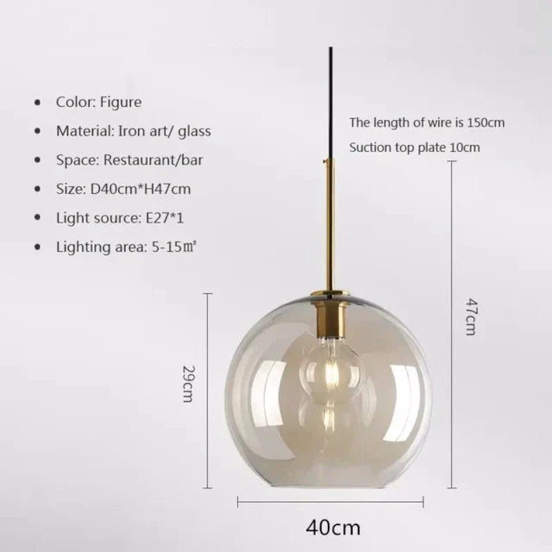 Elegante NordicGlas Hanglamp voor Modern Interieur-light decor-De Bazelaar