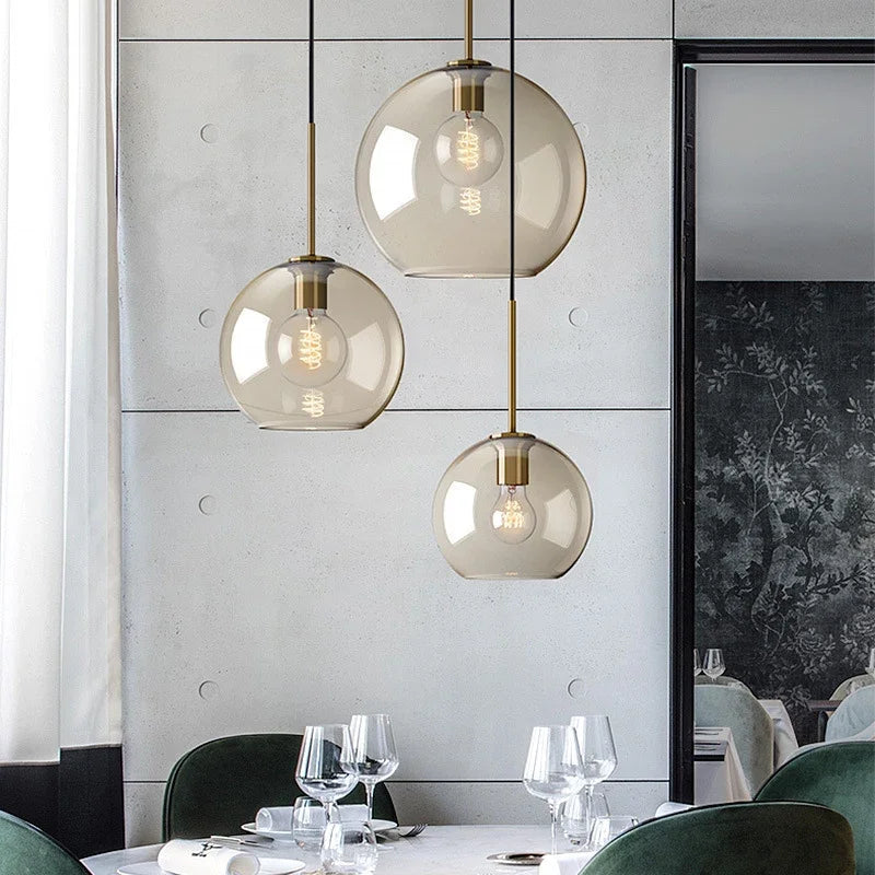 Elegante NordicGlas Hanglamp voor Modern Interieur-light decor-De Bazelaar