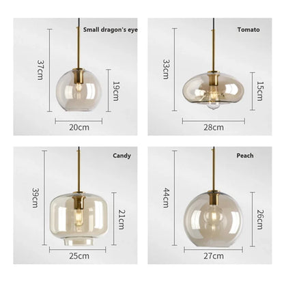 Elegante NordicGlas Hanglamp voor Modern Interieur-light decor-De Bazelaar