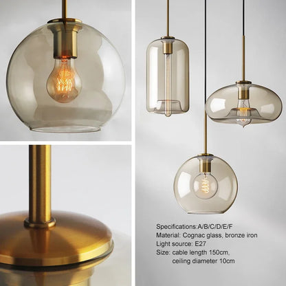 Elegante NordicGlas Hanglamp voor Modern Interieur-light decor-De Bazelaar