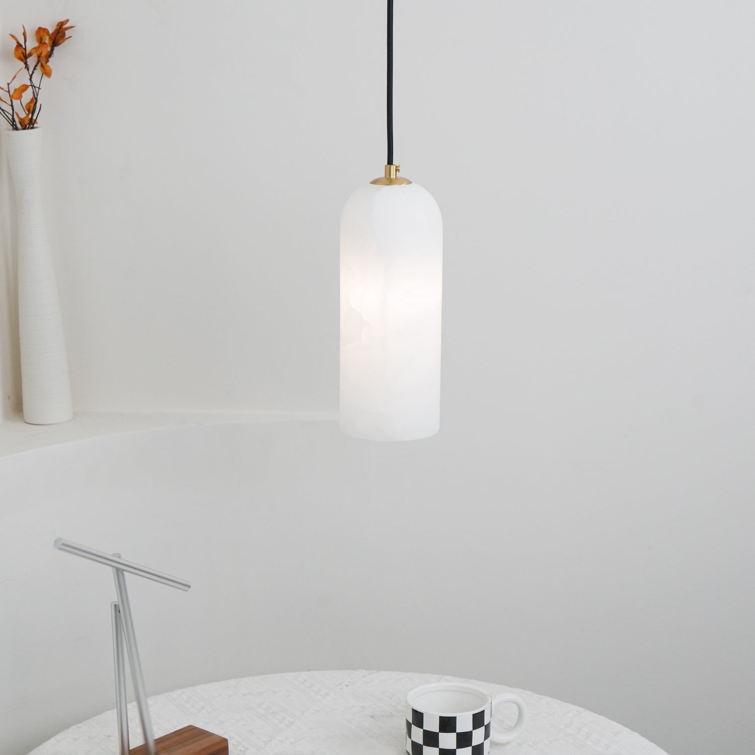 Monty Plafondlamp - Luxe Verlichting met Alabaster Lampenkap-lamp-De Bazelaar
