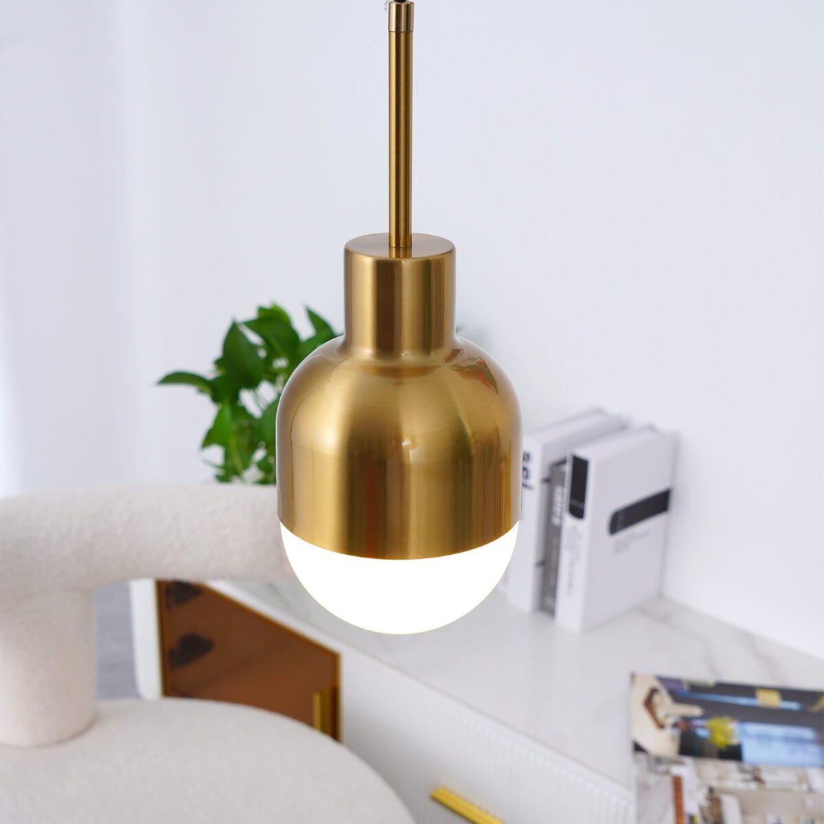 Niku Hanglamp – Luxe Messing & Glas Design-light decor-De Bazelaar