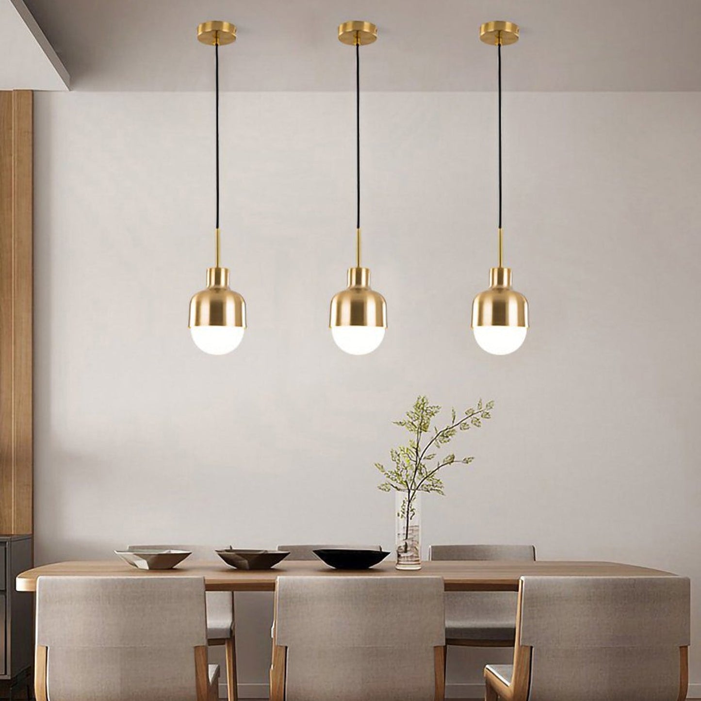 Niku Hanglamp – Luxe Messing & Glas Design-light decor-De Bazelaar