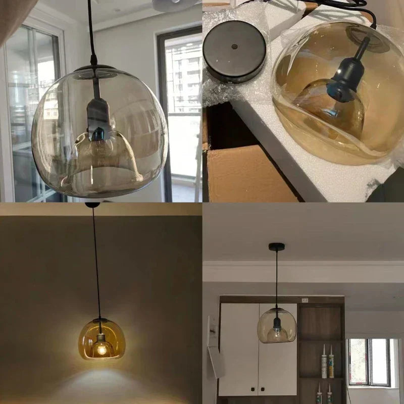 Moderne glazen hanglamp voor sfeervolle verlichting-light decor-De Bazelaar
