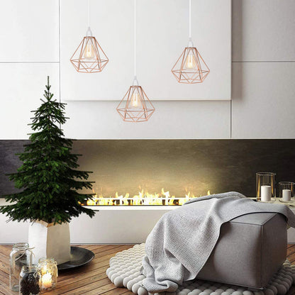 Noordse Diamant Metalen Hanglamp - Modern & Elegant-light decor-De Bazelaar