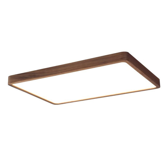 Zwarte Walnoot Plafondlamp met Dimbare LED-light decor-De Bazelaar