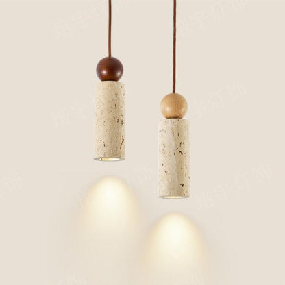 Moderne Travertin Hanglamp in Japanse Stijl – Elegantie en Rust