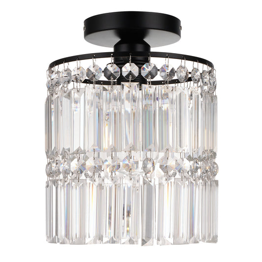 Luxe Kristallen Plafondlamp met Koperen Afwerking-light decor-De Bazelaar
