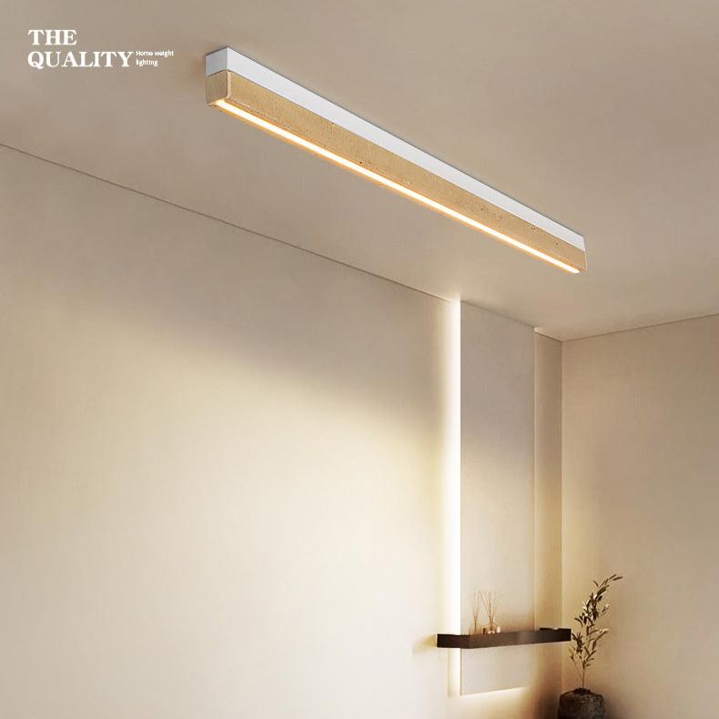 Moderne Travertijn Plafondlamp met LED-light decor-De Bazelaar