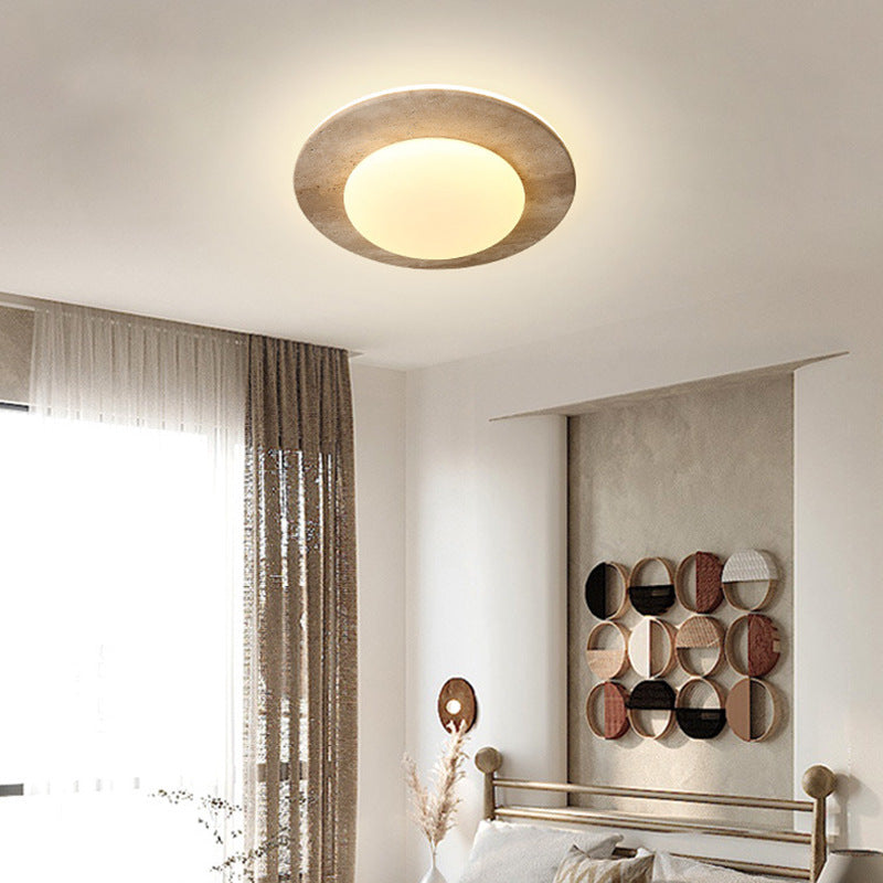 Middeleeuwse Plafondlamp in Crème Travertijnstijl-light decor-De Bazelaar