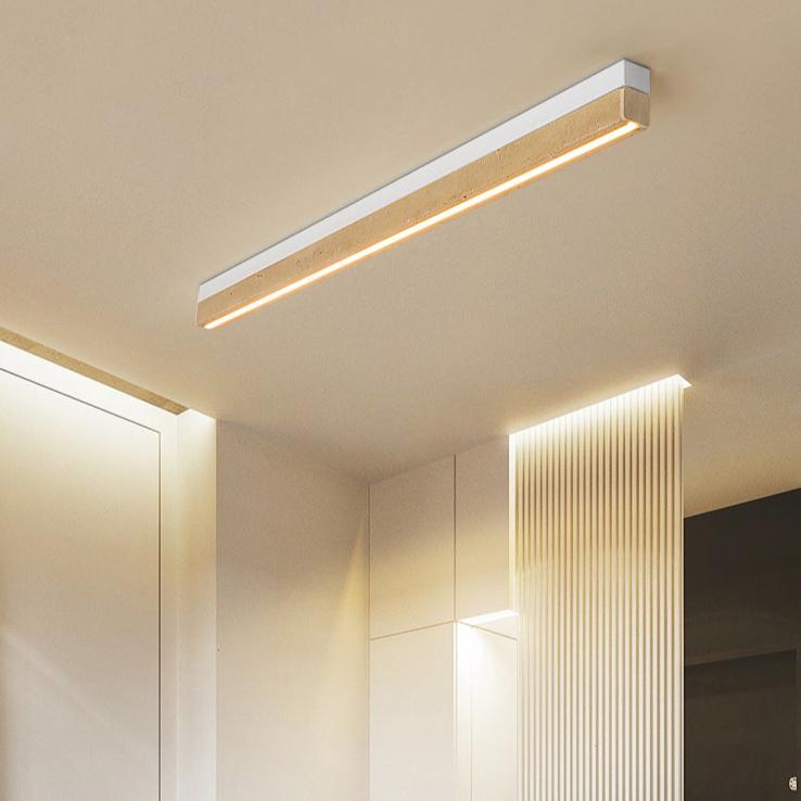 Moderne Travertijn Plafondlamp met LED-light decor-De Bazelaar