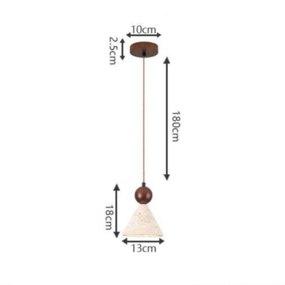 Retro Travertin Hanglamp – Tijdloze Luxe en Verfijning