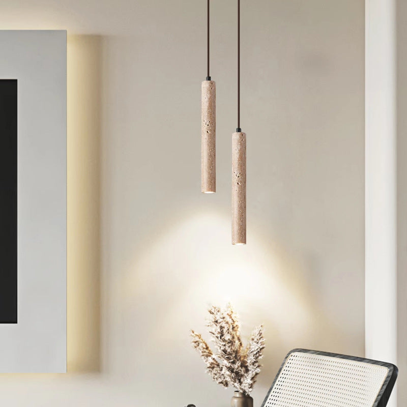 Minimalistische Travertijn Hanglamp LED-light decor-De Bazelaar