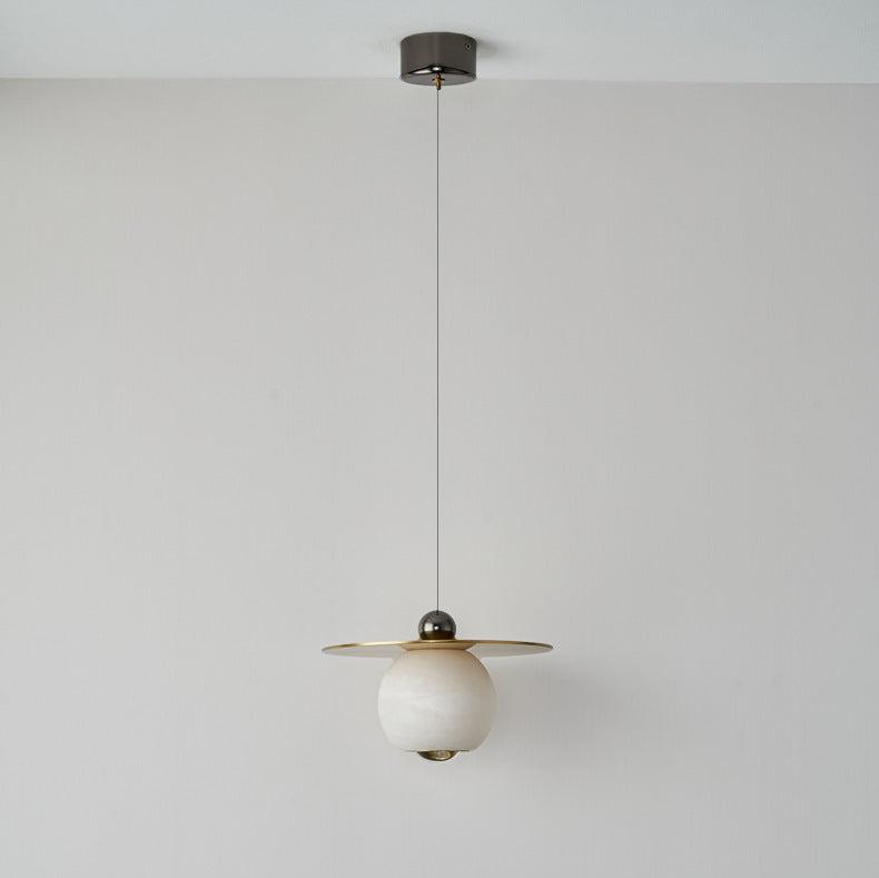 Aluminium LED Hanglamp met Marmer Design-light decor-De Bazelaar