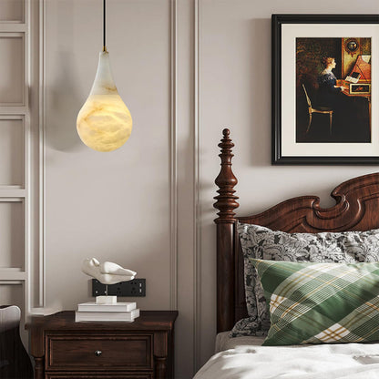 Luxe Alabaster Regen Druppel Hanglamp – Moderne LED Kroonluchter