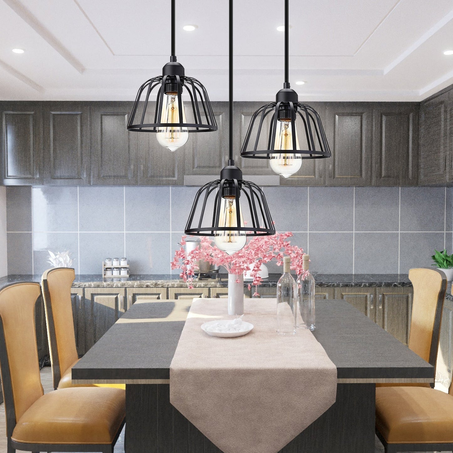 Retro Industriële Hanglamp Zwart Metaal-light decor-De Bazelaar