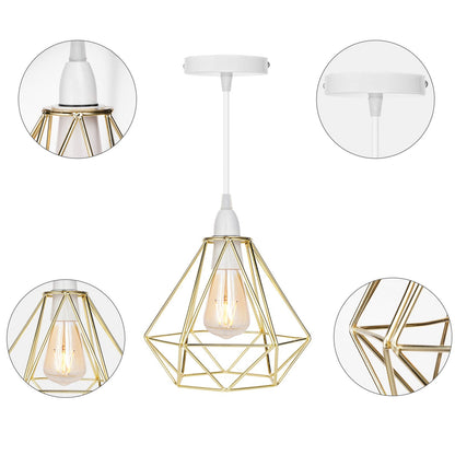 Noordse Diamant Metalen Hanglamp - Modern & Elegant-light decor-De Bazelaar