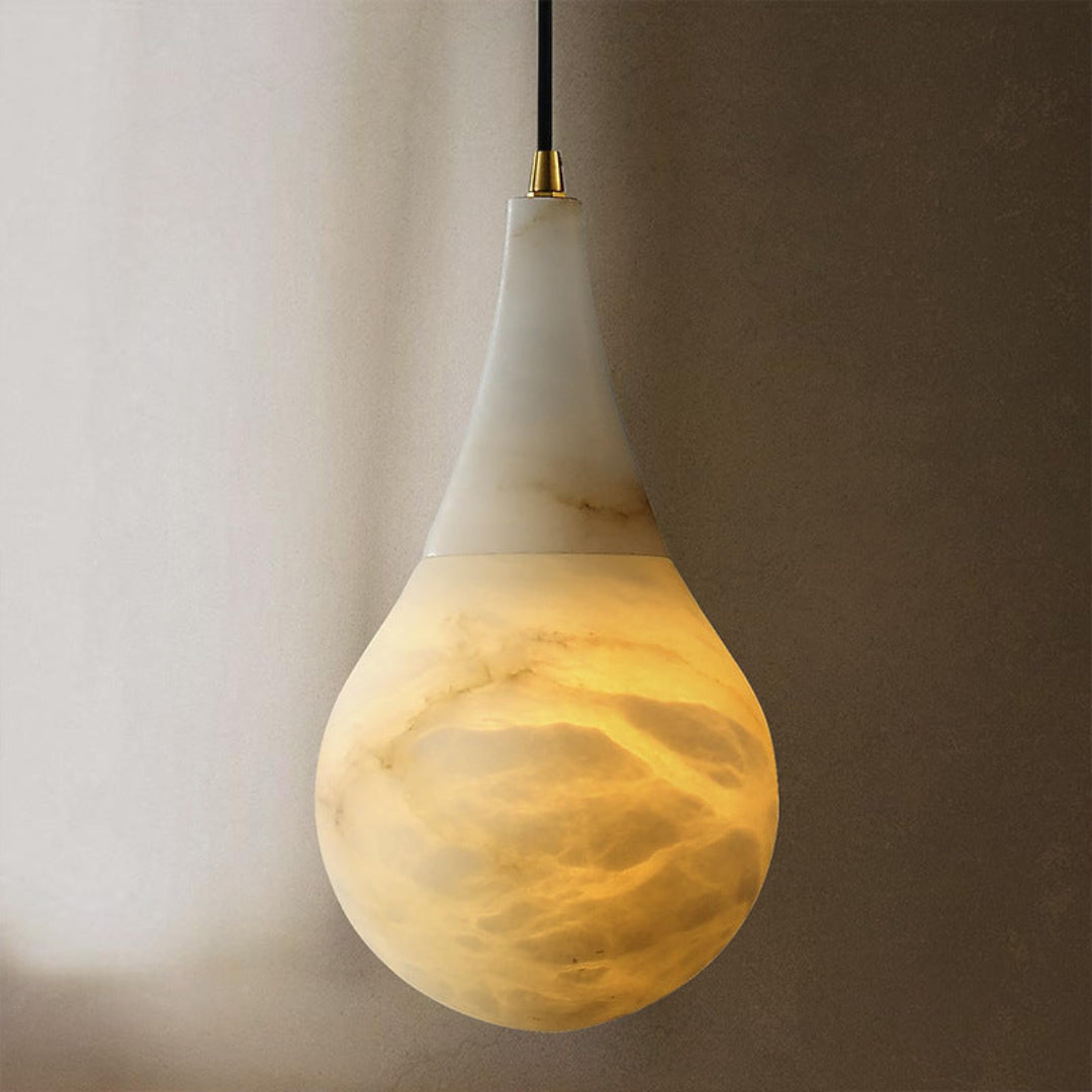 Luxe Alabaster Regen Druppel Hanglamp – Moderne LED Kroonluchter