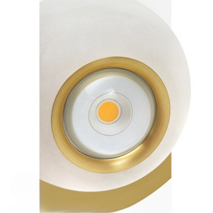Aluminium LED Hanglamp met Marmer Design-light decor-De Bazelaar
